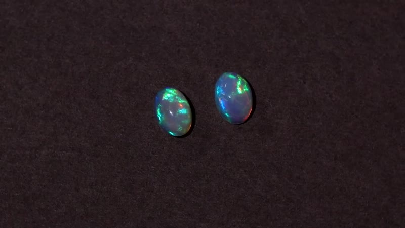 Ethiopian Welo Opal Set of 2 (Ovl 6x4 mm) 0.68 ctw Loose Gemstone
