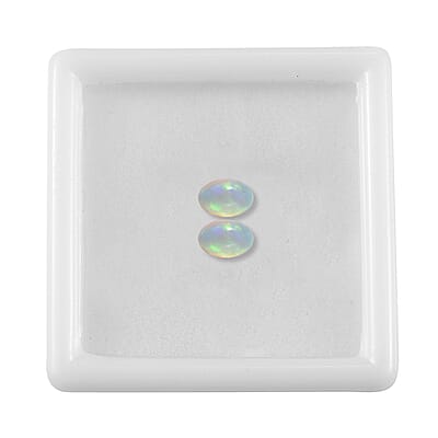 Ethiopian Welo Opal Set of 2 (Ovl 6x4 mm) 0.68 ctw Loose Gemstone