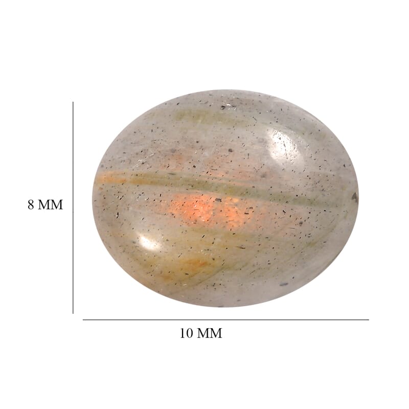 Madagascar Fire Labradorite (Ovl 10x8 mm) 2.60 ctw Loose Gemstone