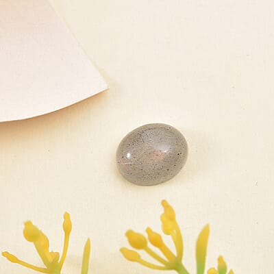 Madagascar Fire Labradorite (Ovl 11x9 mm) Loose Gemstone 3.73 ctw Loose Gemstone