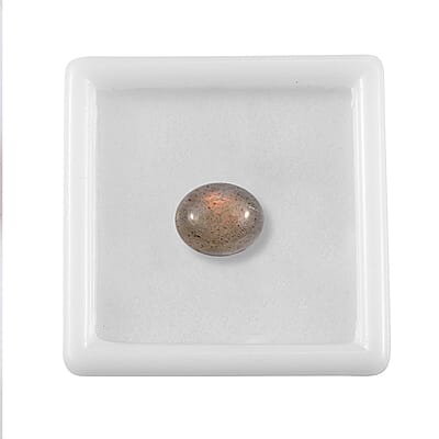 Madagascar Fire Labradorite (Ovl 11x9 mm) Loose Gemstone 3.73 ctw Loose Gemstone