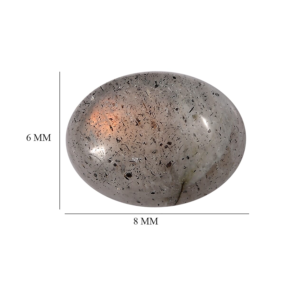 Madagascar Fire Labradorite Set of 2 (Ovl 8x6 mm) 2.42 ctw Loose Gemstone