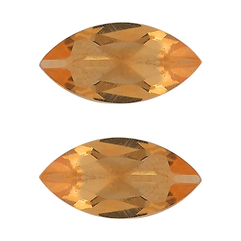 Fire Opal Set of 2 (Mrq 5x2.5 mm) 0.13 ctw Loose Gemstone