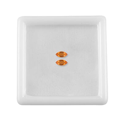 AA Fire Opal Set of 2 (Mrq 5x2.5 mm) 0.12 ctw Loose Gemstone