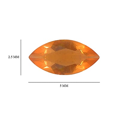 AA Fire Opal Set of 2 (Mrq 5x2.5 mm) 0.12 ctw Loose Gemstone