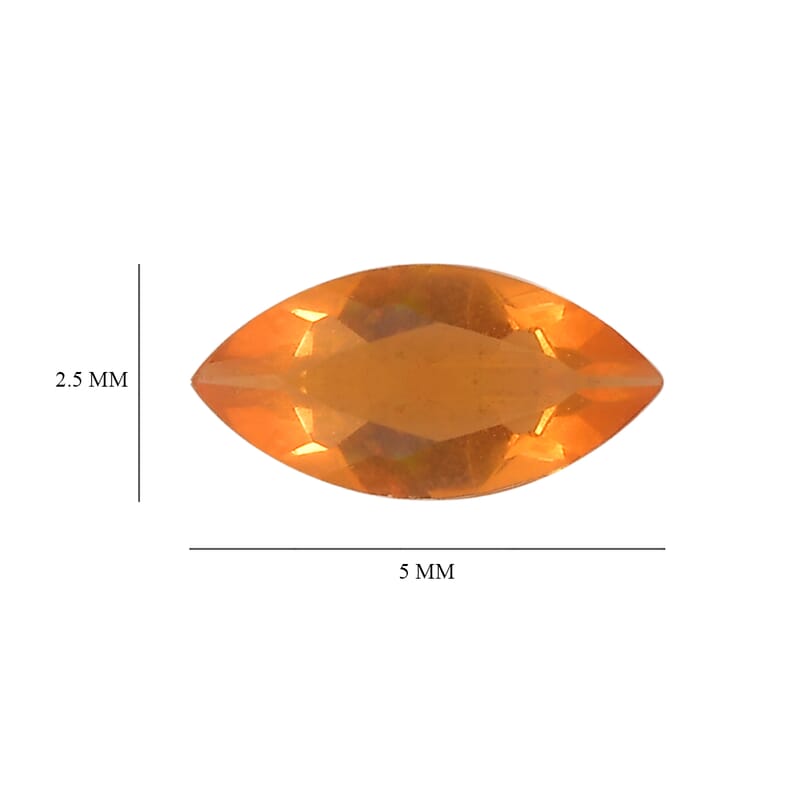 AA Fire Opal Set of 2 (Mrq 5x2.5 mm) 0.12 ctw Loose Gemstone