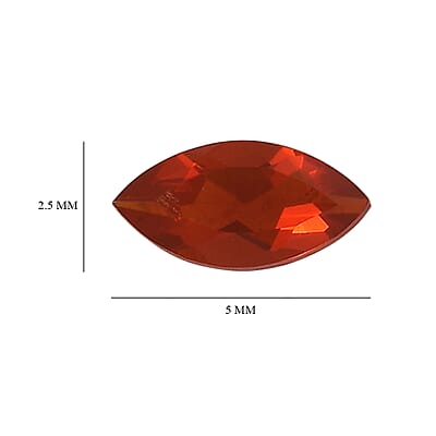 AAA Fire Opal Set of 2 (Mrq 5x2.5 mm) 0.15 ctw Loose Gemstone