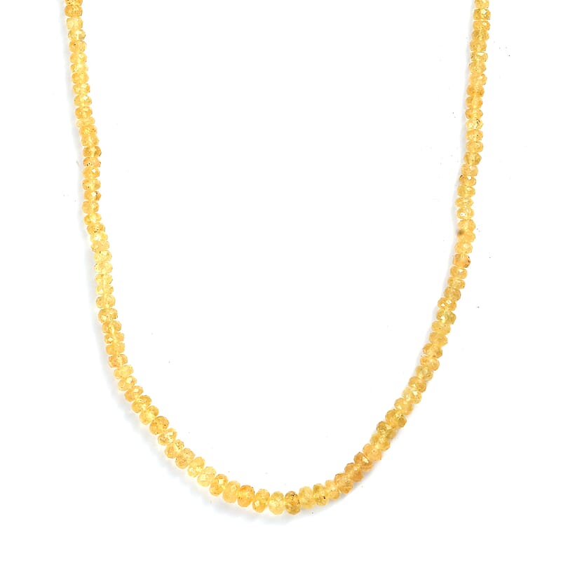 Premium Brazilian Heliodor 70.00 ctw Beaded Necklace in 18K Vermeil Yellow Gold Over Sterling Silver 18-20 Inches