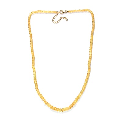 Premium Brazilian Heliodor 70.00 ctw Beaded Necklace in 18K Vermeil Yellow Gold Over Sterling Silver 18-20 Inches