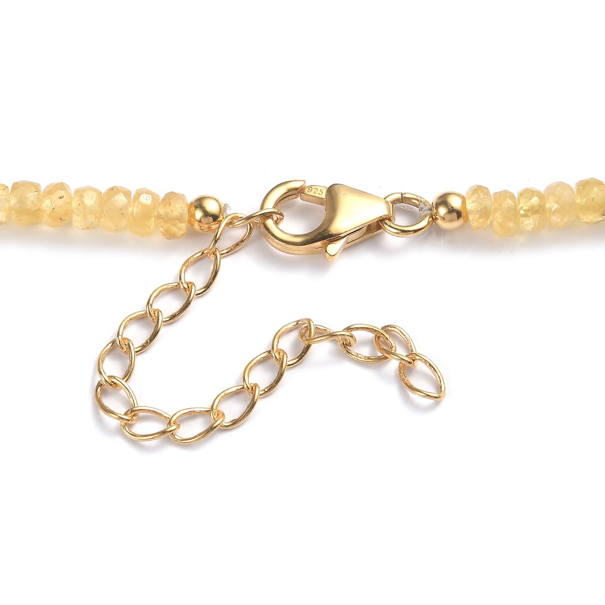 Premium Brazilian Heliodor 70.00 ctw Beaded Necklace in 18K Vermeil Yellow Gold Over Sterling Silver 18-20 Inches image number 3