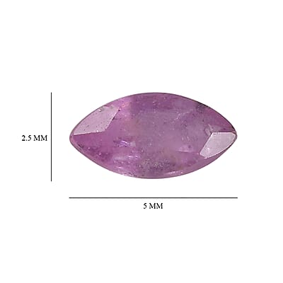 Ilakaka Hot Pink Sapphire (FF) (Mrq 5x2.5 mm) 0.20 ctw Loose Gemstone