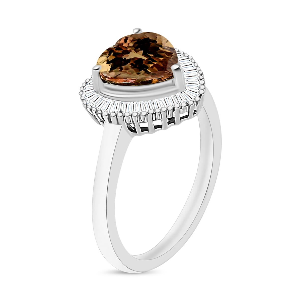 Rhapsody AAAA Turkizite and E-F VS2 Diamond 2.40 ctw Ring in 950 Platinum (Size 10.0) image number 2