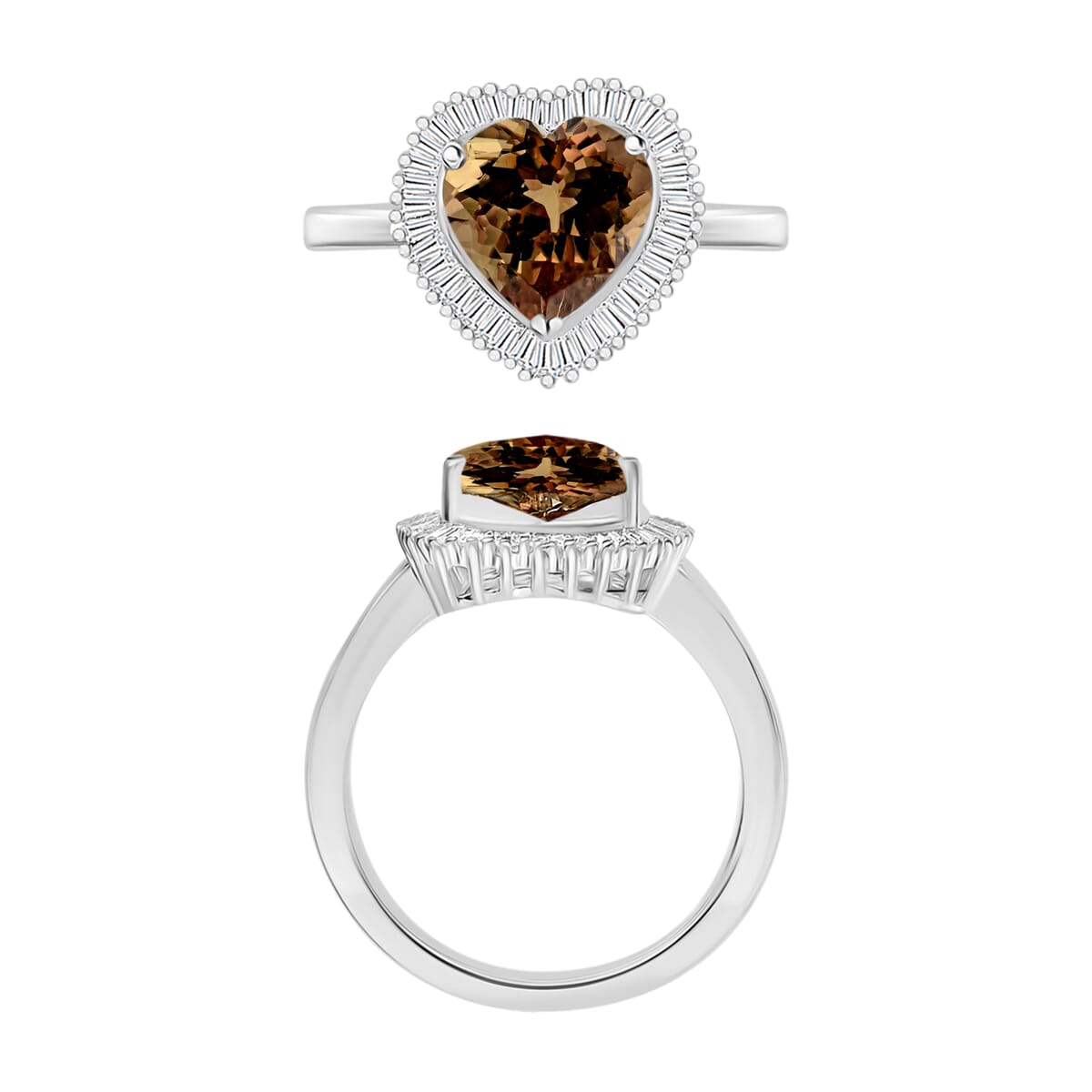 Rhapsody AAAA Turkizite and E-F VS2 Diamond 2.40 ctw Ring in 950 Platinum (Size 10.0) image number 3