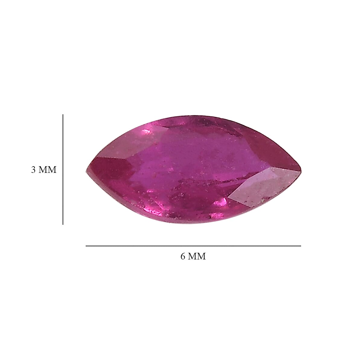 Niassa Ruby (Mrq 6x3 mm) 0.32 ctw Loose Gemstone