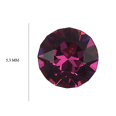 Fuchsia Crystal by Swarovski (Rnd 5.3 mm) 0.42 ctw Loose Gemstone