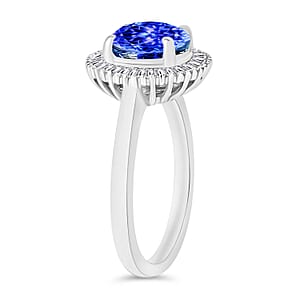 Luxoro Premium Tanzanite and G-H I2 Diamond 2.50 ctw Ring in 14K White Gold (Size 10.0) (Del. in 10-12 Days)