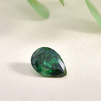Simulated Green Diamond (Pear 10x7 mm) 2.65 ctw Loose Gemstone