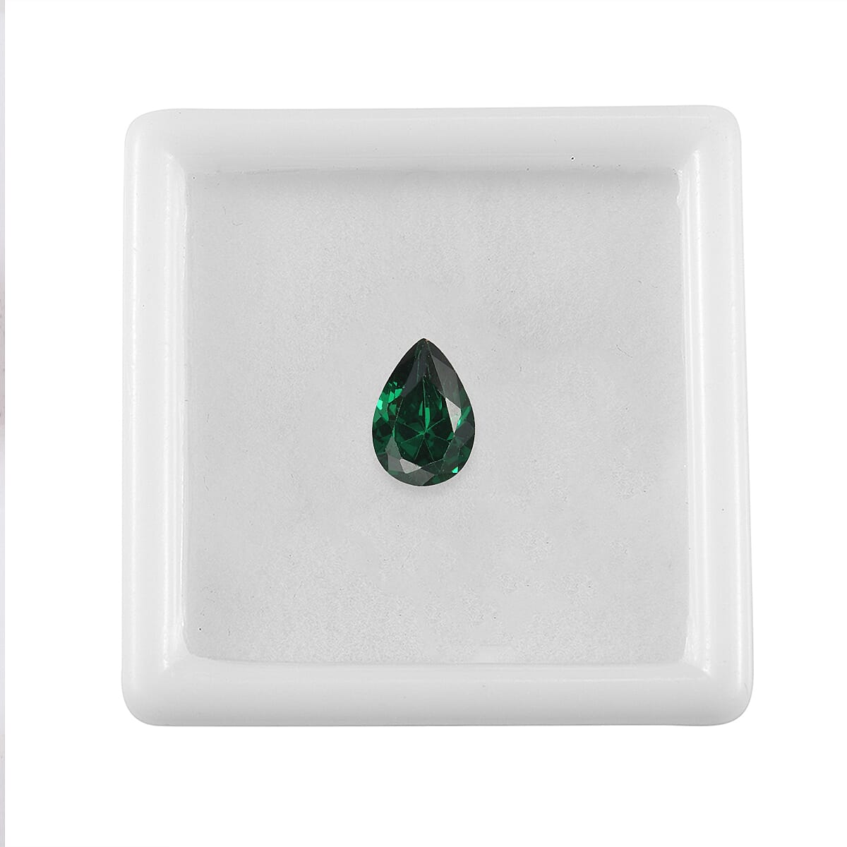 Simulated Green Diamond (Pear 10x7 mm) 2.65 ctw Loose Gemstone