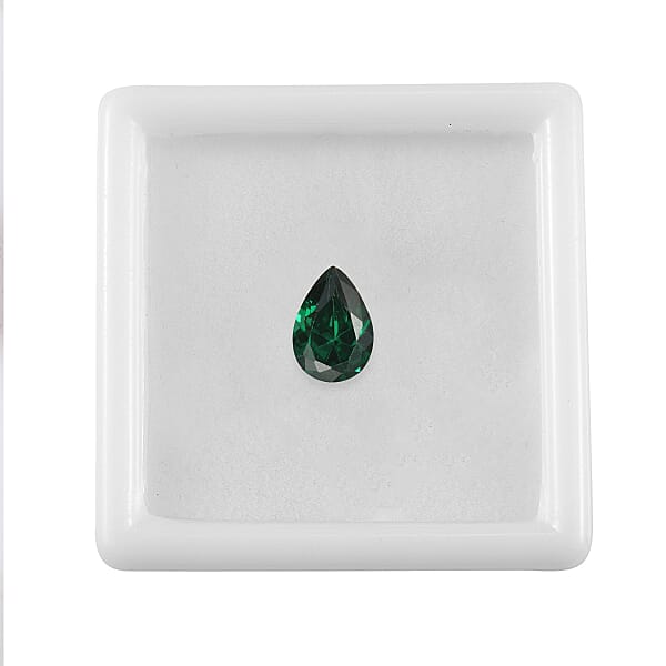 Simulated Green Diamond (Pear 10x7 mm) 2.65 ctw Loose Gemstone