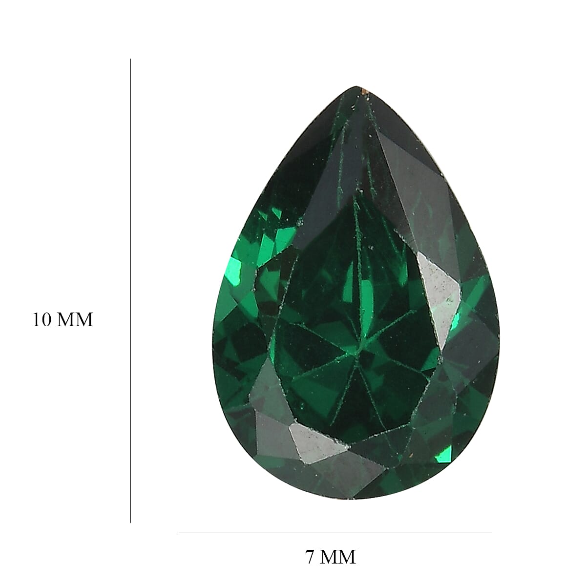 Simulated Green Diamond (Pear 10x7 mm) 2.65 ctw Loose Gemstone