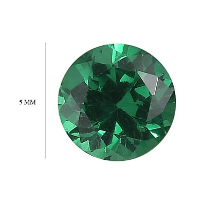 Simulated Green Diamond Set of 2 (Rnd 5 mm) 1.96 ctw Loose Gemstone