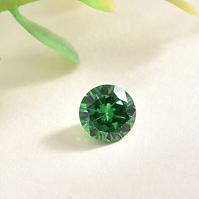 Simulated Green Diamond (Rnd 7 mm) 2.07 ctw Loose Gemstone