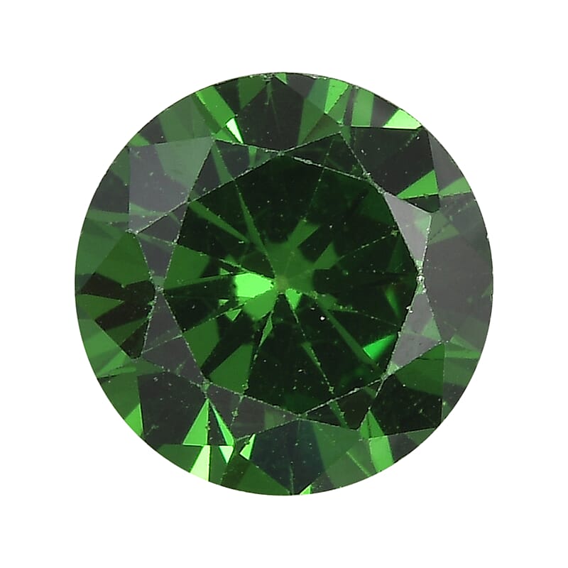 Simulated Green Diamond (Rnd 8 mm) 3.15 ctw Loose Gemstone
