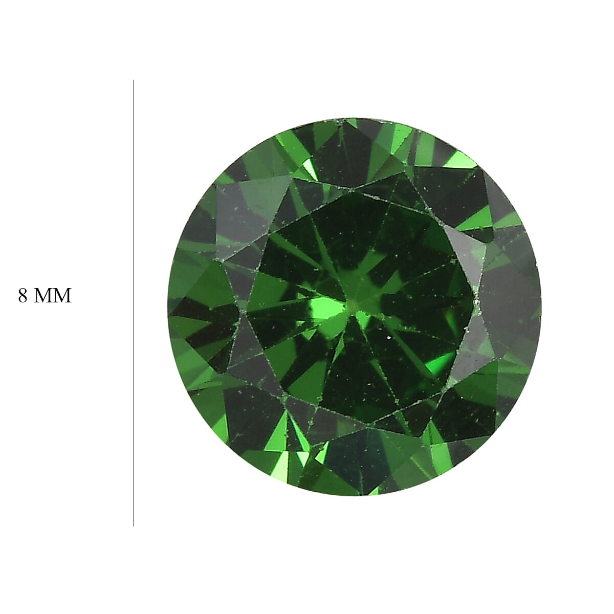 Simulated Green Diamond (Rnd 8 mm) 3.15 ctw Loose Gemstone