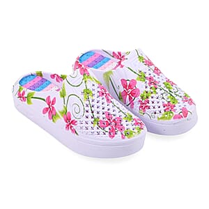 Pink and White Floral Eva Clog (Size 6)