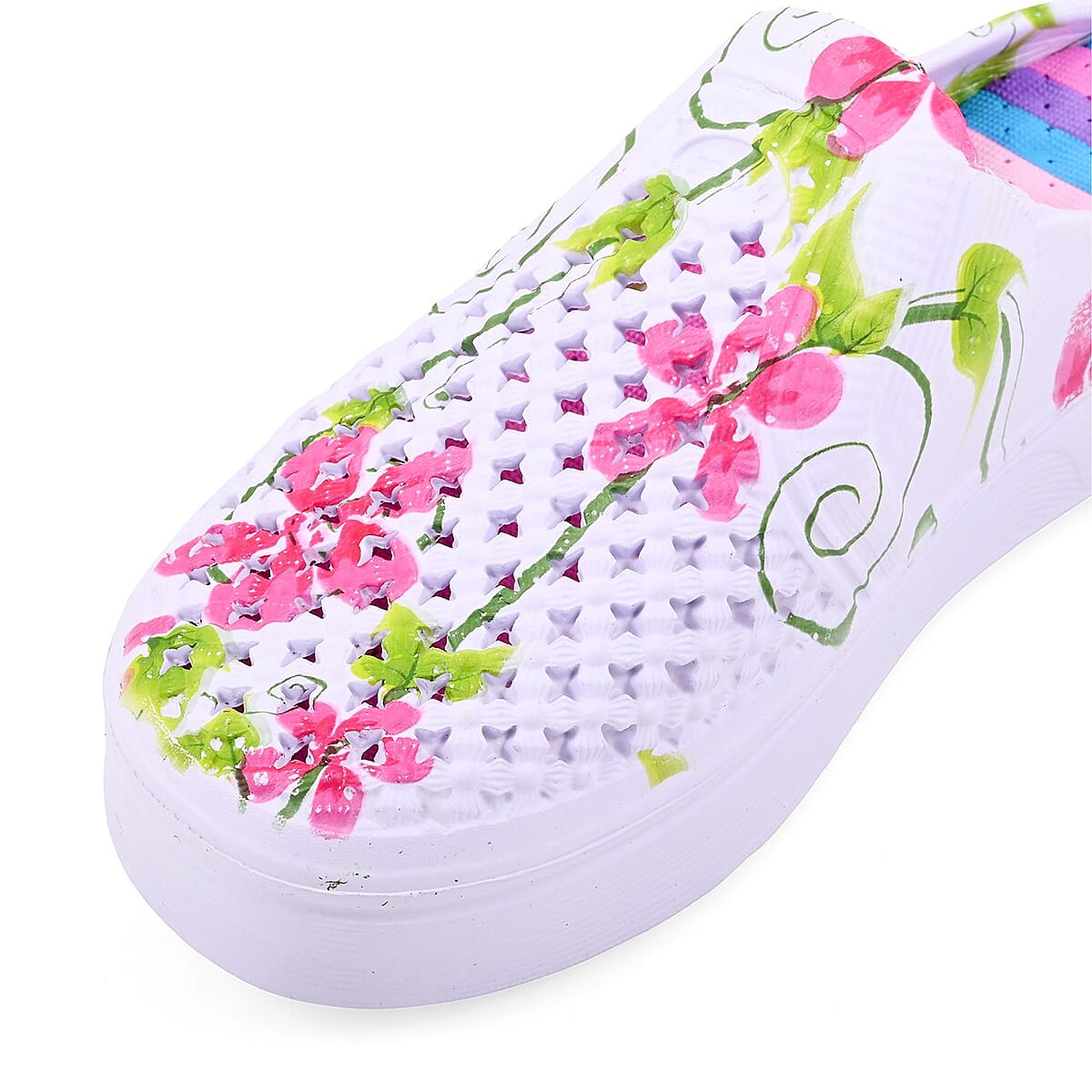 Pink and White Floral Eva Clog (Size 6) image number 4