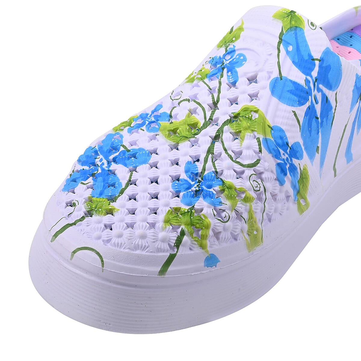 Blue and White Floral Eva Clog (Size 11) image number 4