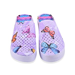 Purple Butterfly Eva Clog (Size 6)