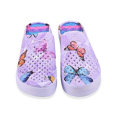 Purple Butterfly Eva Clog (Size 10)