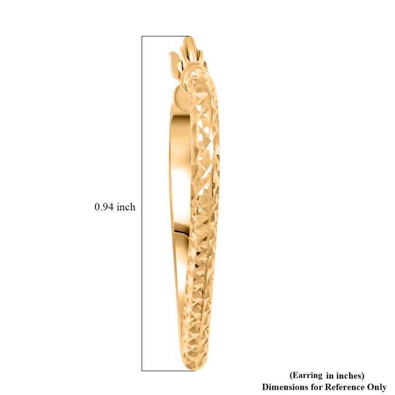 14K Yellow Gold Heart Earrings 1 Grams