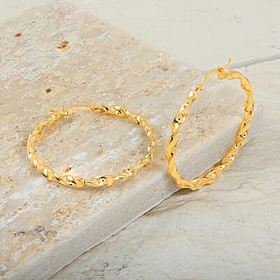 14K Yellow Gold Hoop Earrings 3 Grams