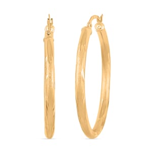 14K Yellow Gold Hoop Earrings 2.60 Grams