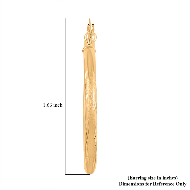 14K Yellow Gold Hoop Earrings 2.60 Grams