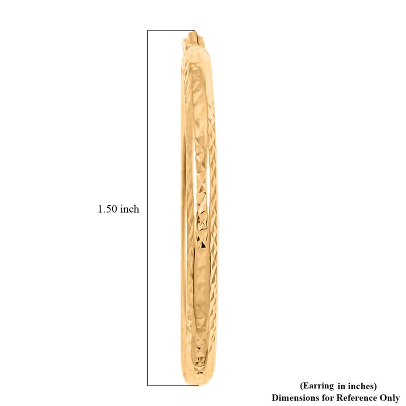 14K Yellow Gold Hoop Earrings 2.50 Grams