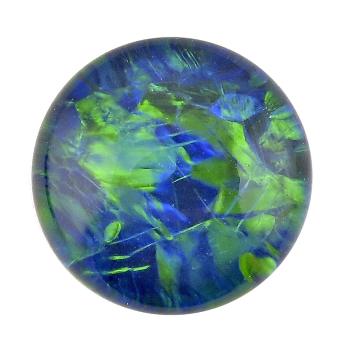 AAAA Australian Lightning Ridge Opal Triplet (Rnd 8 mm) 1.20 ctw image number 0