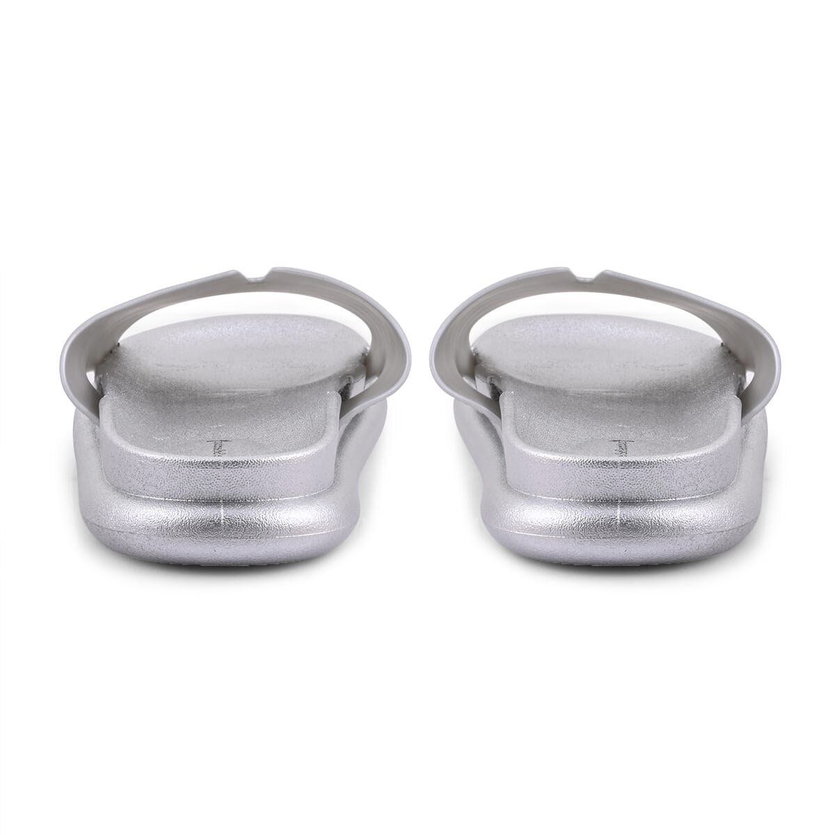 SOLE SELECTIONS Silver EVA Faux Embossed PU Slide - S image number 2