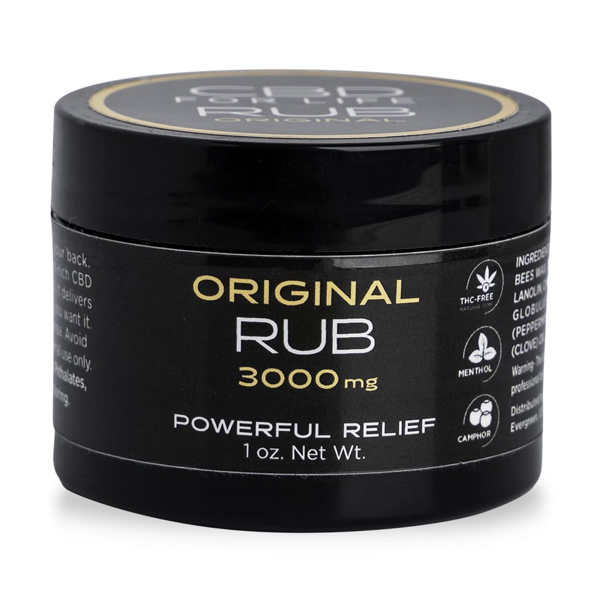 CBD For Life Original Rub - 3000 mg CBD - 1oz image number 0