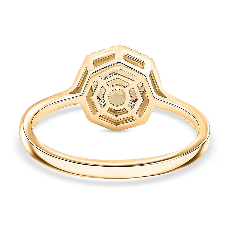 Certified & Appraised Luxoro AAA Turkizite and G-H I2 Diamond 2.60 ctw Ring in 10K Yellow Gold (Size 6.0)