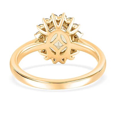 Certified and Appraised Luxoro AAA Turkizite and G-H I2 Diamond 2.50 ctw Ring in 10K Yellow Gold (Size 7.0)