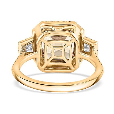 Certified & Appraised Luxoro 14K Yellow Gold AAA Turkizite, Diamond (G-H, I2) (0.49 cts) Ring (Size 11.0) 5.00 ctw