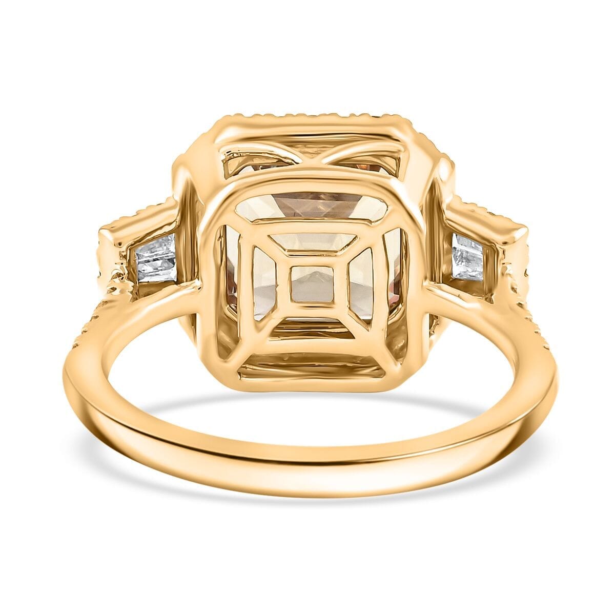 Certified & Appraised Luxoro 14K Yellow Gold AAA Turkizite, Diamond (G-H, I2) (0.49 cts) Ring (Size 5.0) 5.00 ctw image number 4