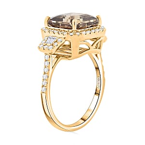 Certified & Appraised Luxoro AAA Turkizite, Diamond G-H I2 5.00 ctw Ring in 14K Yellow Gold (Size 6.0)