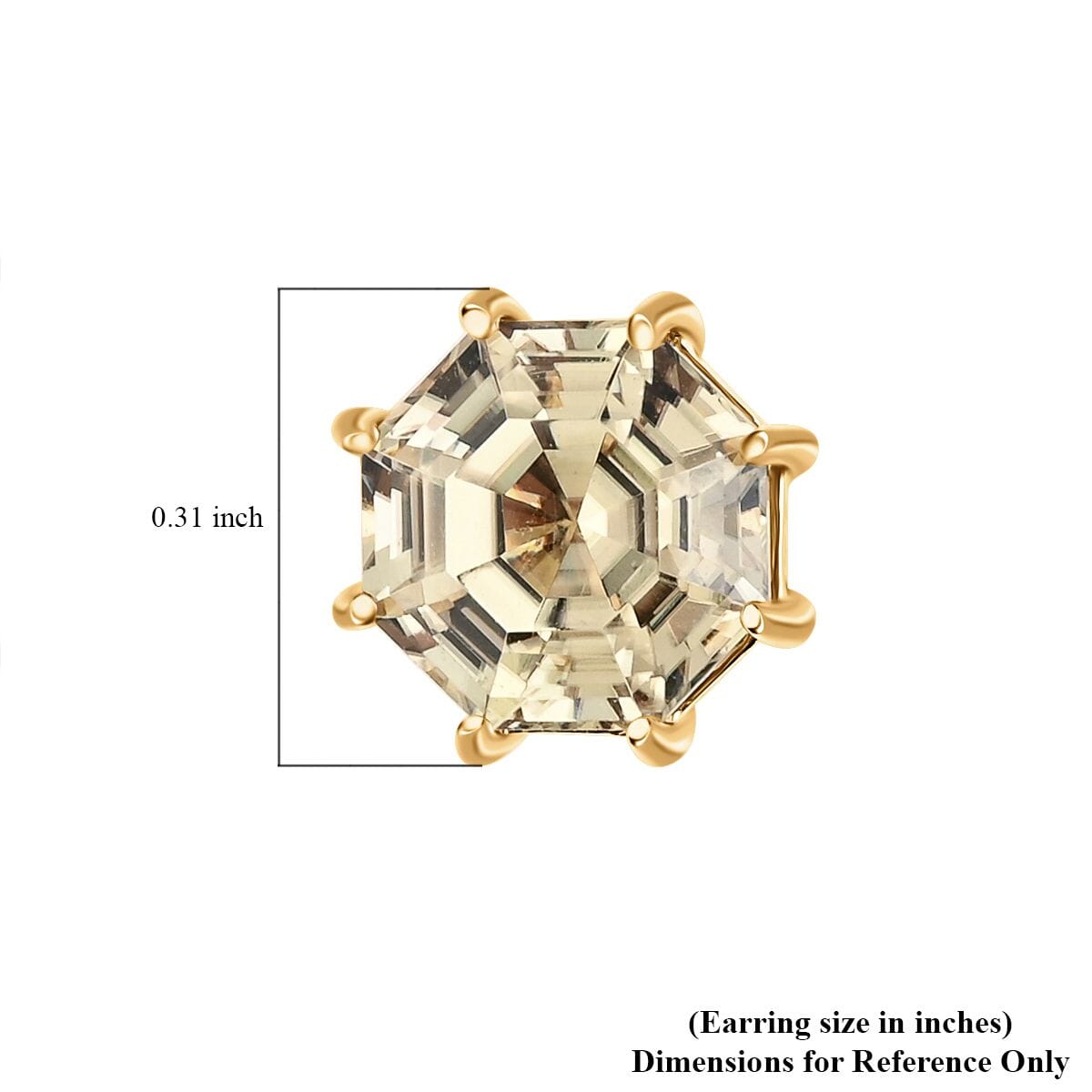 Certified & Appraised Luxoro AAA Turkizite 3.35 ctw Stud Earrings in 10K Yellow Gold image number 4