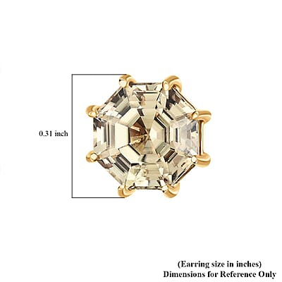 Certified & Appraised Luxoro AAA Turkizite 3.35 ctw Stud Earrings in 10K Yellow Gold