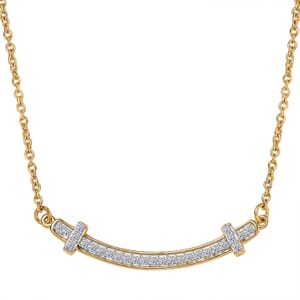 Luxuriant Lab Grown Diamond SI 0.30 ctw Necklace in 18K Vermeil Yellow Gold Over Sterling Silver 18 Inches