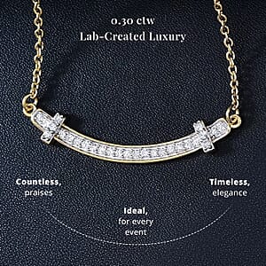 Luxuriant Lab Grown Diamond SI 0.30 ctw Necklace in 18K Vermeil Yellow Gold Over Sterling Silver 18 Inches 
